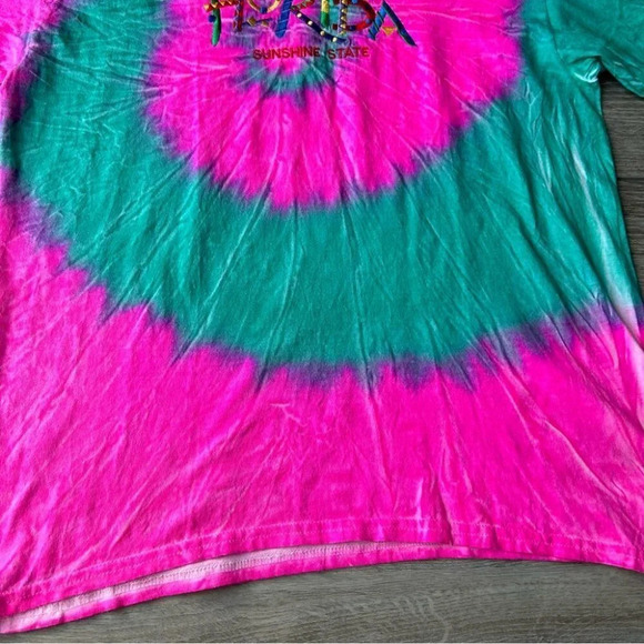 NWOT Florida Sunshine State  Tie Dye Short Sleeve Top - Picture 9 of 11